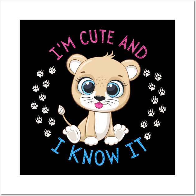 I'm Cute and I know it Wall Art by BoogieCreates